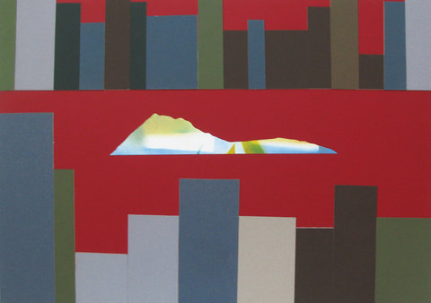 Insula, colaj, tehnica mixta, 56x82, 2013